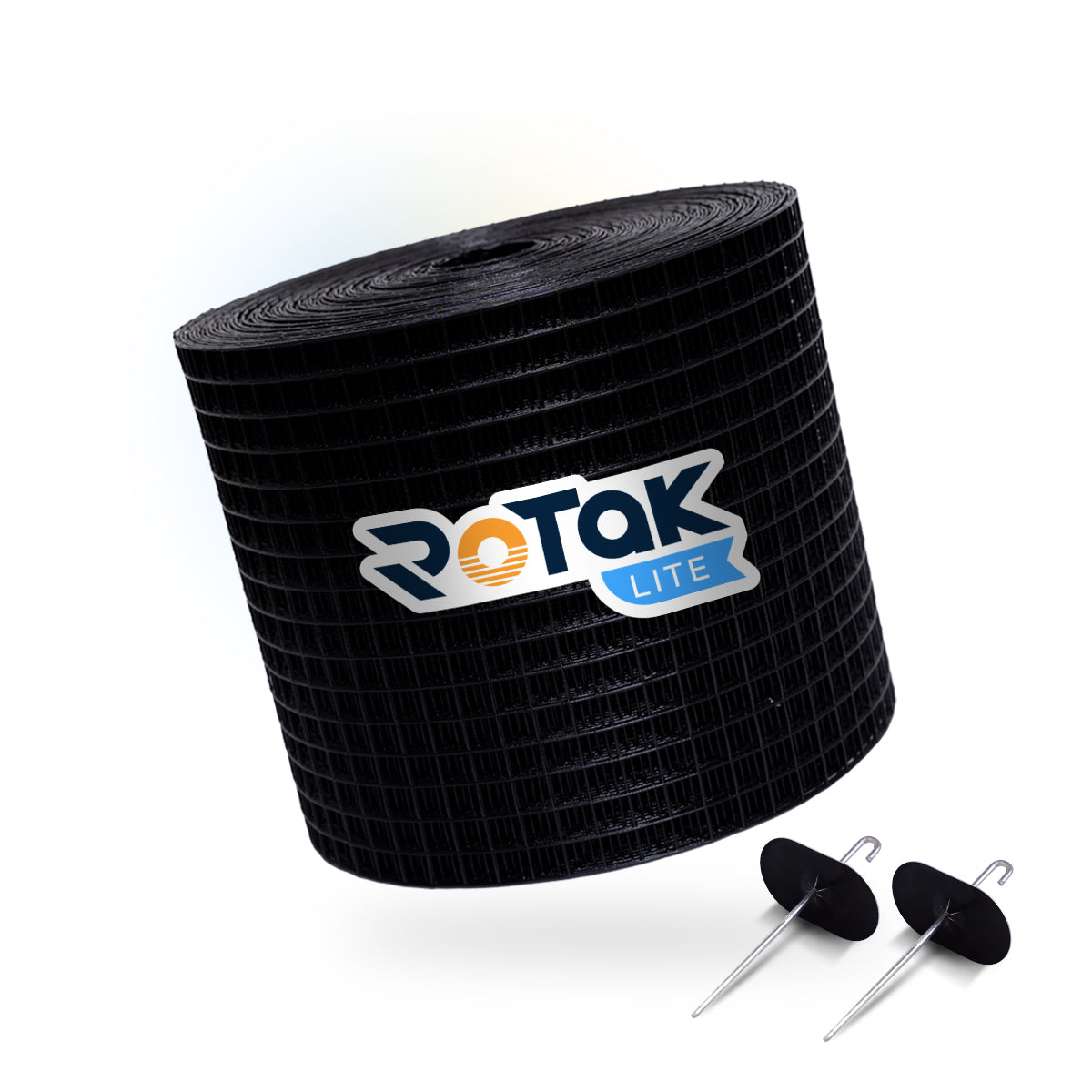 ROTAK Critter Guard LITE | 8in x 100ft Solar Panel Bird Prevention Roll Kit with 100 Fastener Clips | Galvanized Black PVC Coated ½ inch Wire Roll Mesh (8" LITE + 100 Clips)