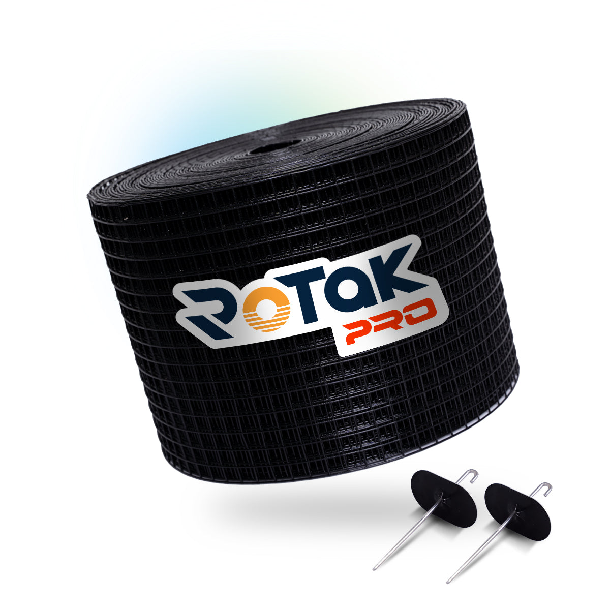 ROTAK Critter Guard PRO | 8in x 100ft Solar Panel Bird Prevention Roll Kit with 100 Fastener Clips | Galvanized Black PVC Coated ½ inch Wire Roll Mesh (8" PRO + 100 Clips)