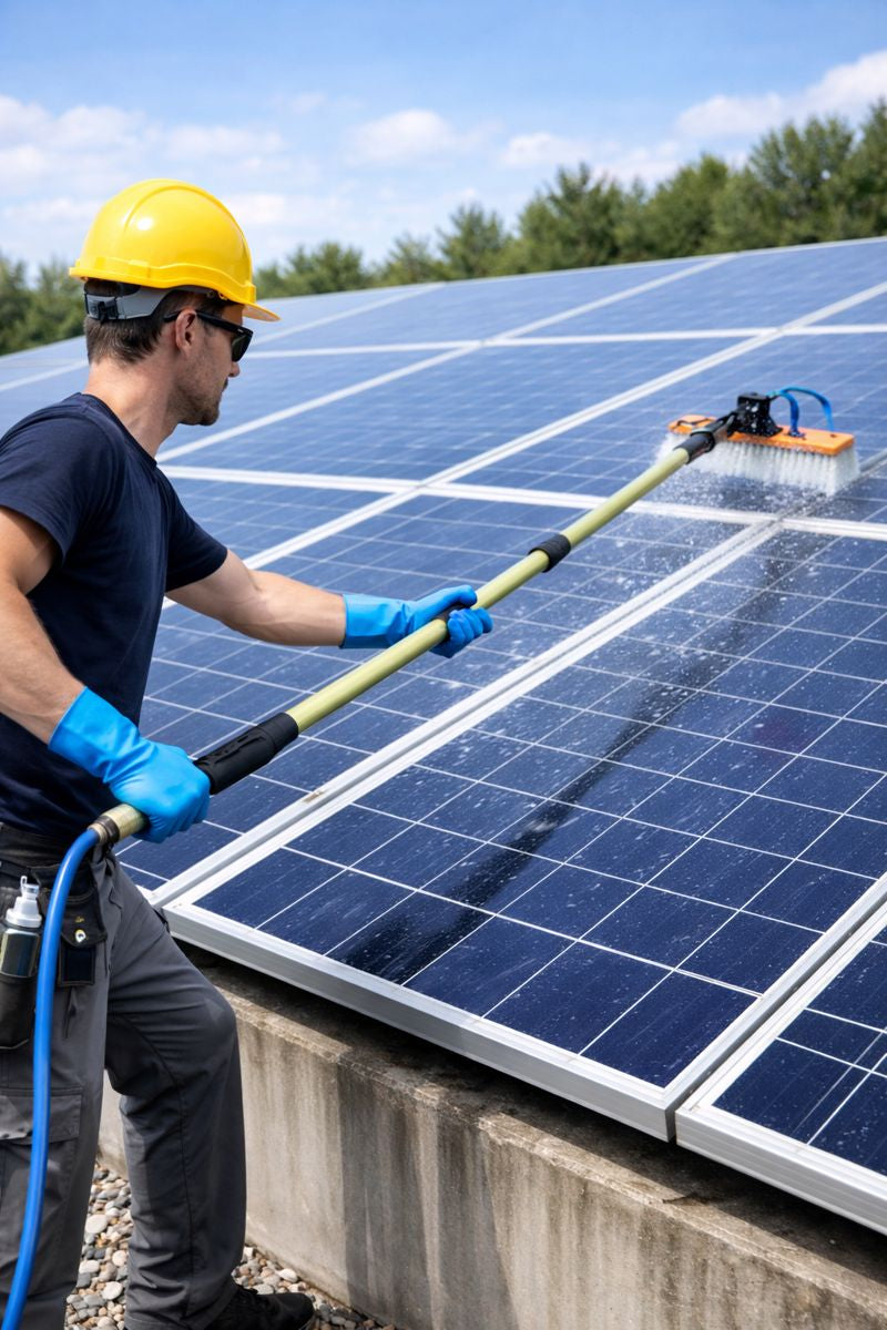 Zalvus.tech® 30M - 100% Conductive Resistant Water Fed System for Solar Panel Cleaning