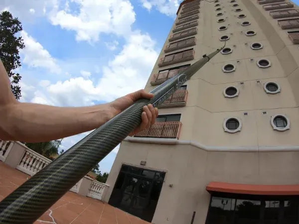 Zalvus.tech® 40 Powered - 100% Conductive Resistant Water Fed Pole System Solar Panel Cleaning