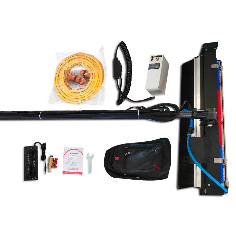 Zalvus.tech® 40 Powered - 100% Conductive Resistant Water Fed Pole System Solar Panel Cleaning