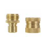 Garden Hose Quick Connect Male and Female Set - Brass