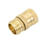 Garden Hose Quick Connect Male and Female Set - Brass