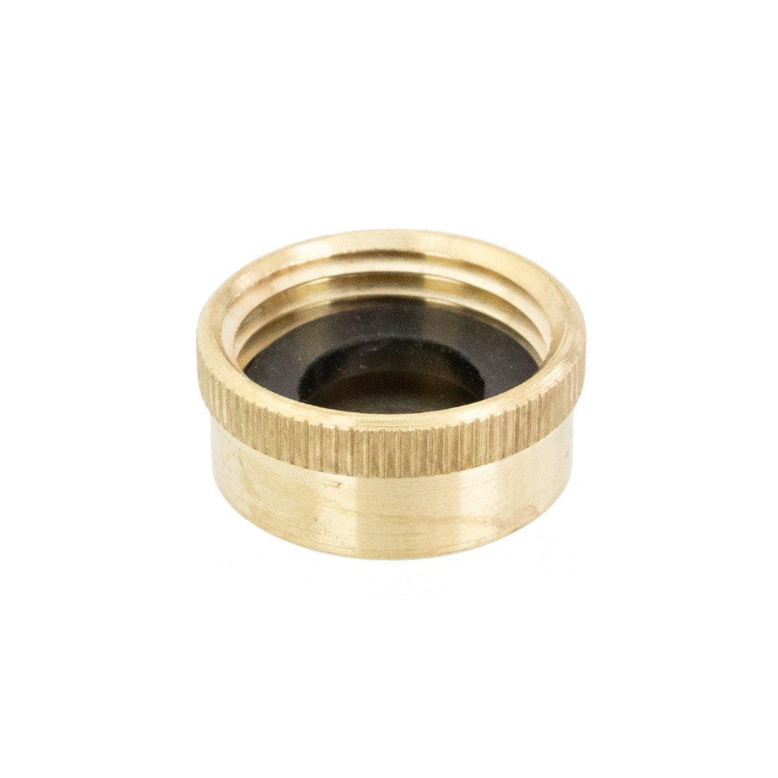 Garden Hose Cap with Washer - Brass