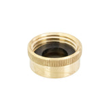 Garden Hose Cap with Washer - Brass