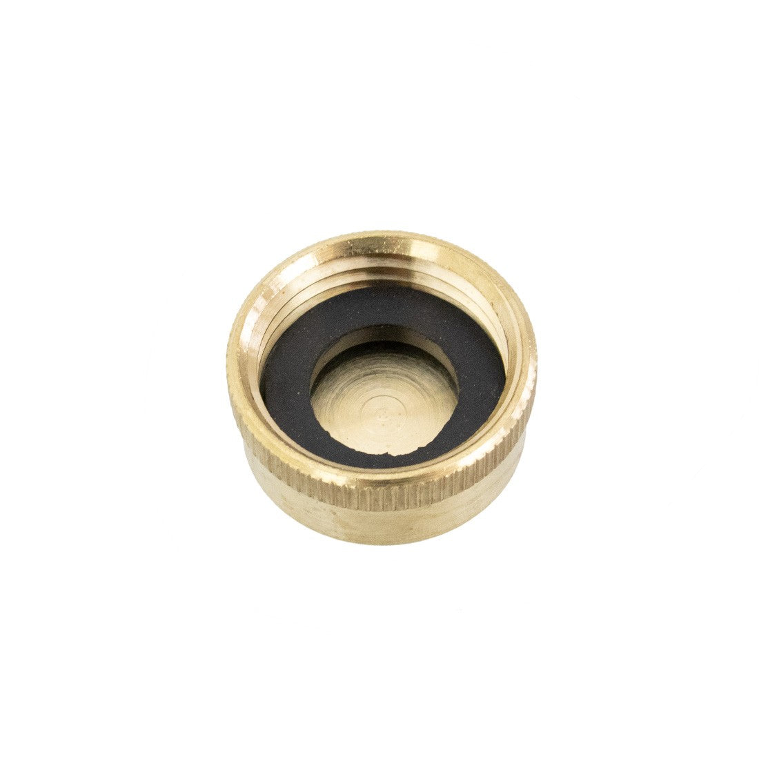 Garden Hose Cap with Washer - Brass